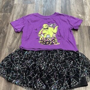 Cat & Jack Purple Graphic Spiderweb Skirt Matching Set